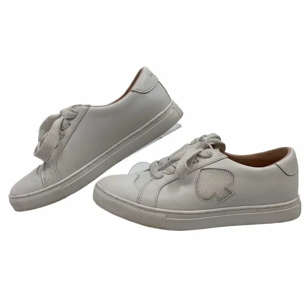 Kate Spade White Leather Classic Fez Sneakers | Women’s Size 8